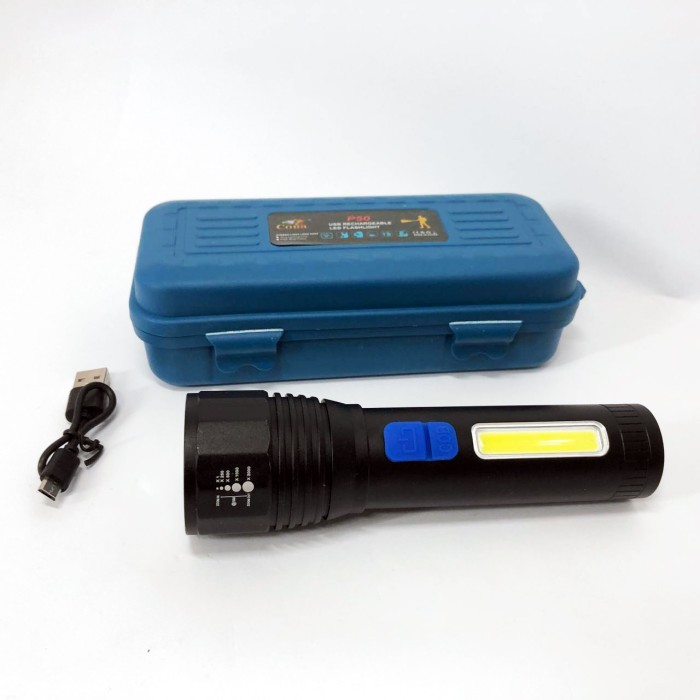 Ліхтарик на USB зарядкою для дому CB-C11-P50-COB, Потужний ручний ліхтар повербанк TC-15
