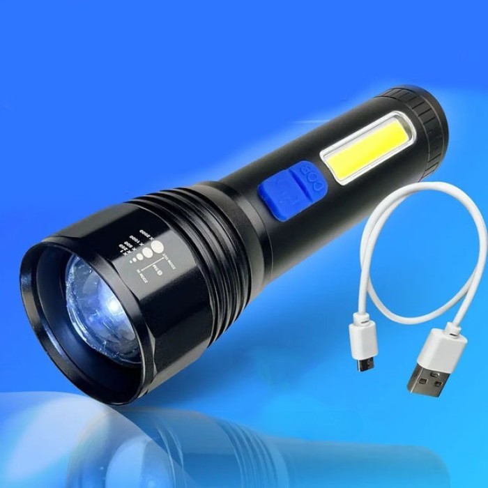 Ліхтарик на USB зарядкою для дому CB-C11-P50-COB, Потужний ручний ліхтар повербанк TC-15