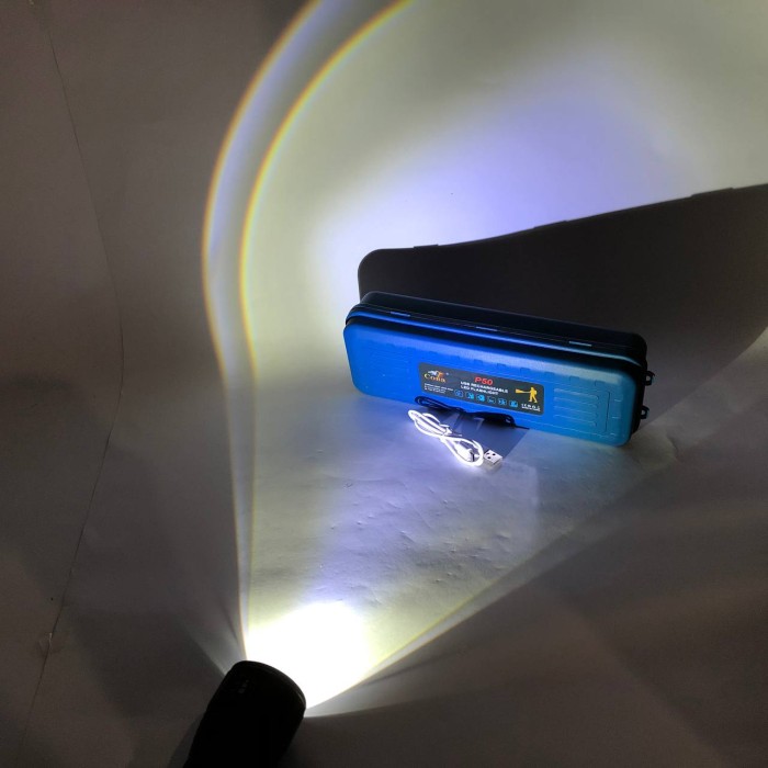 LED ліхтар із зарядкою CB-C13-P50+COB, Ліхтар суперяскравий Військовий тактичний JE-45