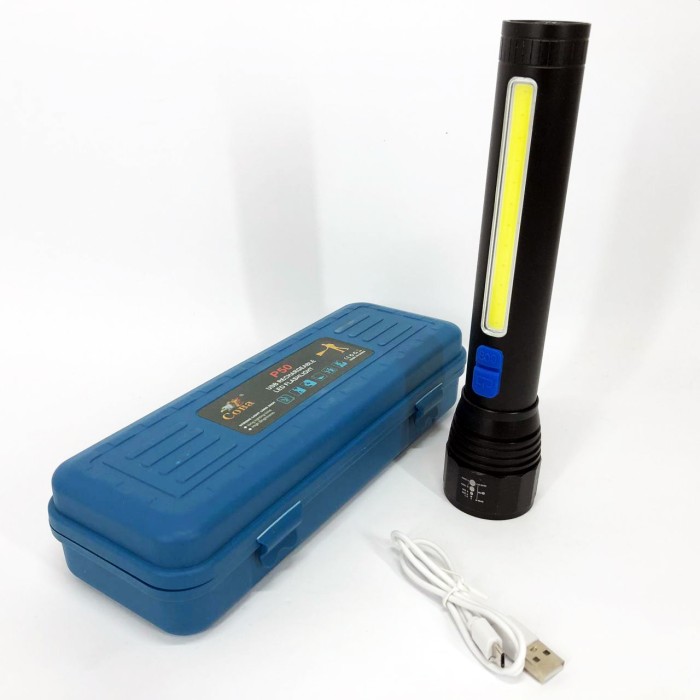 LED ліхтар із зарядкою CB-C13-P50+COB, Ліхтар суперяскравий Військовий тактичний JE-45