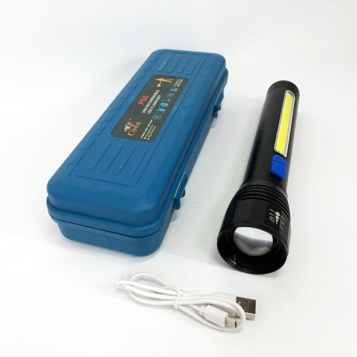 LED ліхтар із зарядкою CB-C13-P50+COB, Ліхтар суперяскравий Військовий тактичний JE-45