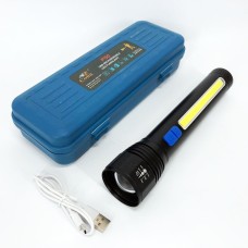 LED ліхтар із зарядкою CB-C13-P50+COB, Ліхтар суперяскравий Військовий тактичний JE-45