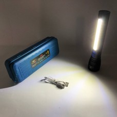 LED ліхтар із зарядкою CB-C13-P50+COB, Ліхтар суперяскравий Військовий тактичний JE-45