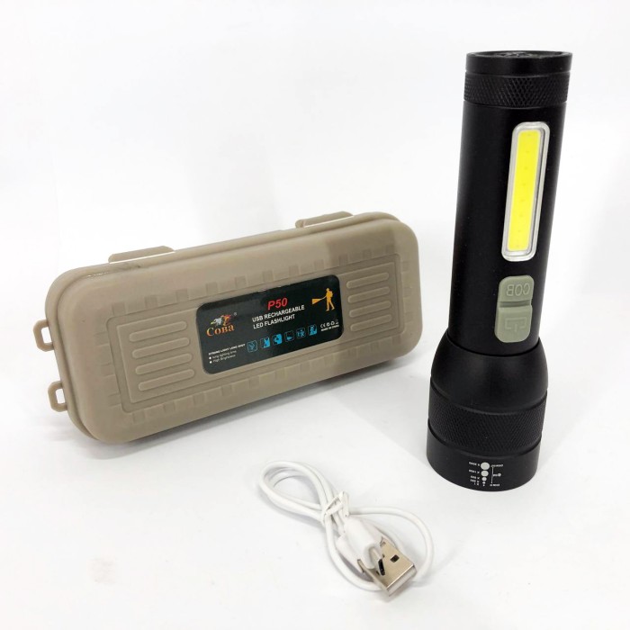 Ліхтар для домашніх потреб CB-C21-P90+COB, Ліхтарик світлодіодний ручний акумуляторний портативний RC-34