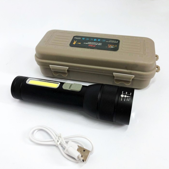 Ліхтар для домашніх потреб CB-C21-P90+COB, Ліхтарик світлодіодний ручний акумуляторний портативний RC-34