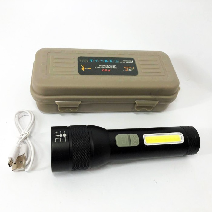 Ліхтар для домашніх потреб CB-C21-P90+COB, Ліхтарик світлодіодний ручний акумуляторний портативний RC-34