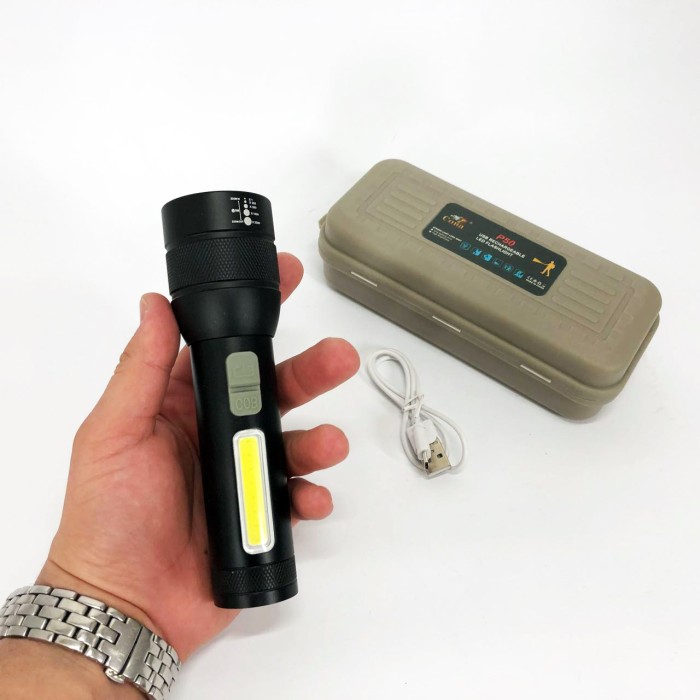 Ліхтар для домашніх потреб CB-C21-P90+COB, Ліхтарик світлодіодний ручний акумуляторний портативний RC-34