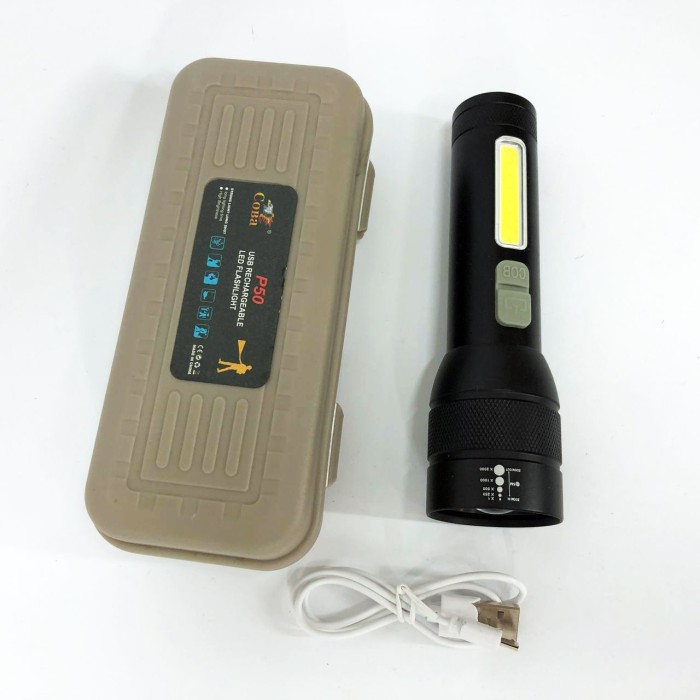 Ліхтар для домашніх потреб CB-C21-P90+COB, Ліхтарик світлодіодний ручний акумуляторний портативний RC-34