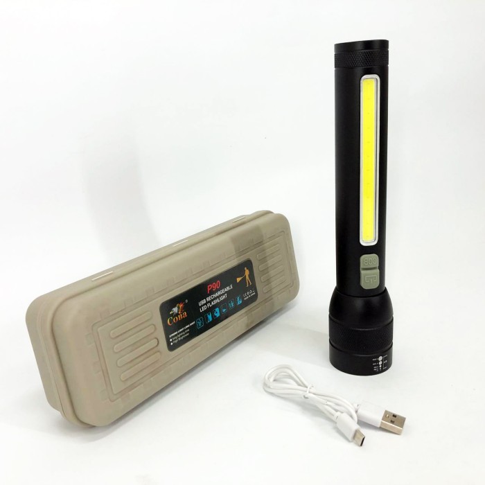 Ліхтар батарейний портативний світлодіодний CB-C23-P90+COB, Ліхтарик військовий, Зручний ручний ліхтар GK-42