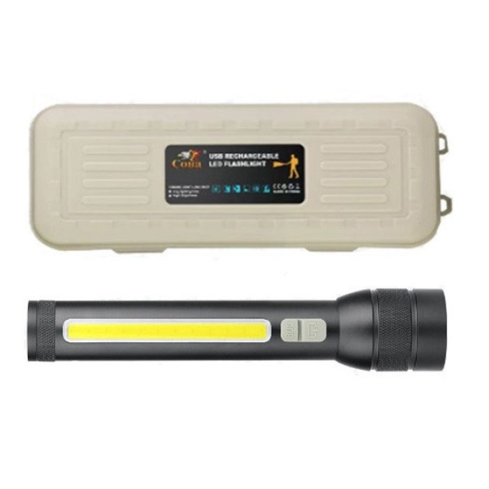 Ліхтар батарейний портативний світлодіодний CB-C23-P90+COB, Ліхтарик військовий, Зручний ручний ліхтар GK-42