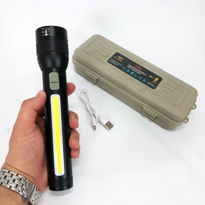 Ліхтар батарейний портативний світлодіодний CB-C23-P90+COB, Ліхтарик військовий, Зручний ручний ліхтар GK-42