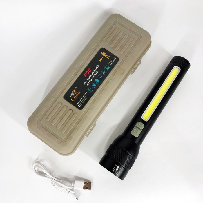 Ліхтар батарейний портативний світлодіодний CB-C23-P90+COB, Ліхтарик військовий, Зручний ручний ліхтар GK-42