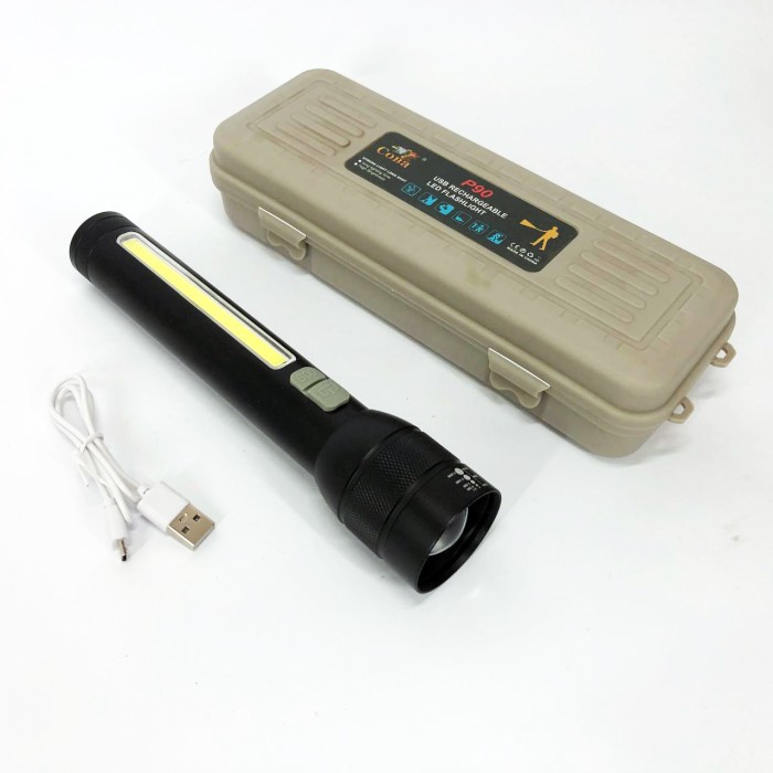 Ліхтар батарейний портативний світлодіодний CB-C23-P90+COB, Ліхтарик військовий, Зручний ручний ліхтар GK-42