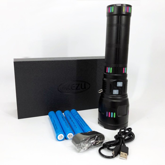 Ручний ліхтар з 18650 акумулятором G02-PM60-TG, LED ліхтар із зарядкою, Сильний ліхтарик FU-98