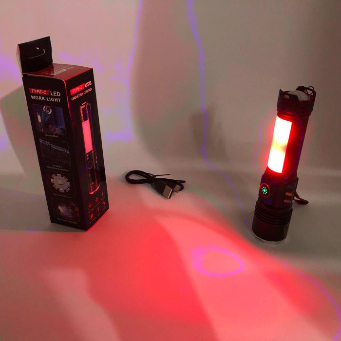 Ліхтарик на USB зарядкою для дому Police PLD-2307, Портативний світлодіодний ліхтар із зарядкою QB-91