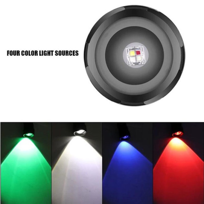 Ручний інспекційний ліхтар PLD-11-4XPE(RGB), Ліхтарик світлодіодний для туриста, Ліхтар водозахищений EZ-91