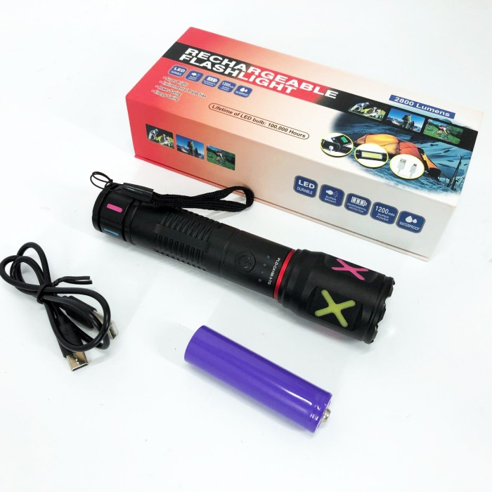 Військовий армійський ліхтар нашоломний PLD-CA166-3, Потужний ліхтарик для дому із зарядкою NJ-27