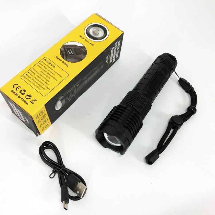LED ліхтар із зарядкою PLD-H007, Армійські тактичні ліхтарі, Ліхтар ручний металевий MT-24