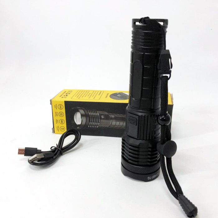 LED ліхтар із зарядкою PLD-H007, Армійські тактичні ліхтарі, Ліхтар ручний металевий MT-24