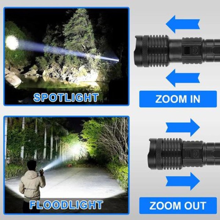 Ліхтар акумуляторний світлодіодний потужний PLD-H007, Ліхтар вуличний ручний Тактичний з діодом JC-54