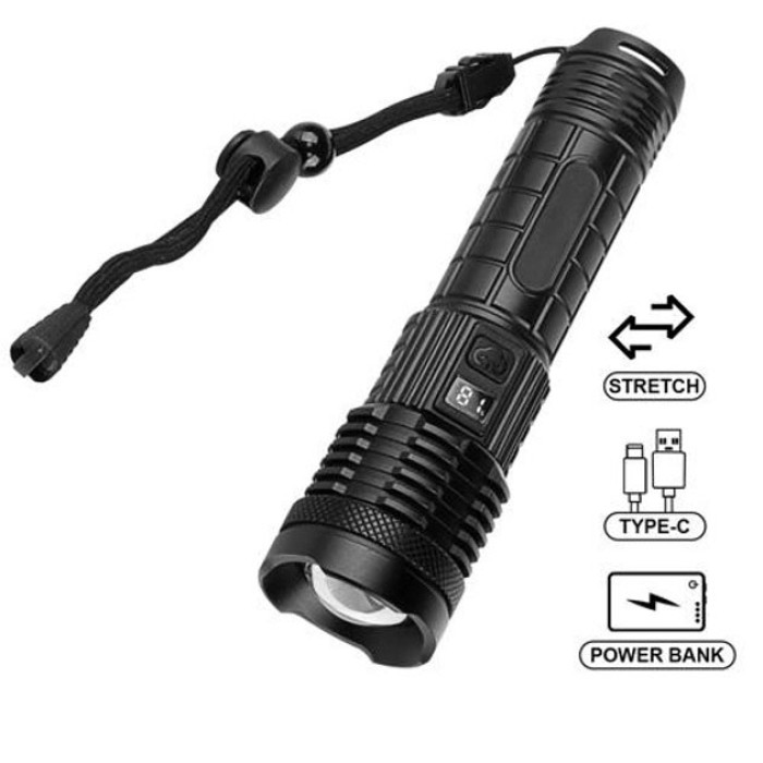 Ліхтар акумуляторний світлодіодний потужний PLD-H007, Ліхтар вуличний ручний Тактичний з діодом JC-54