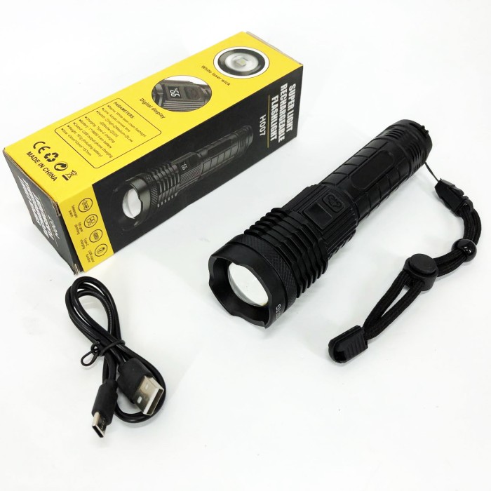 Ліхтарик PLD-H007 White Laser LED PM10-TG із вбудованим акумулятором PowerBank, Ліхтарик тактичний ручний