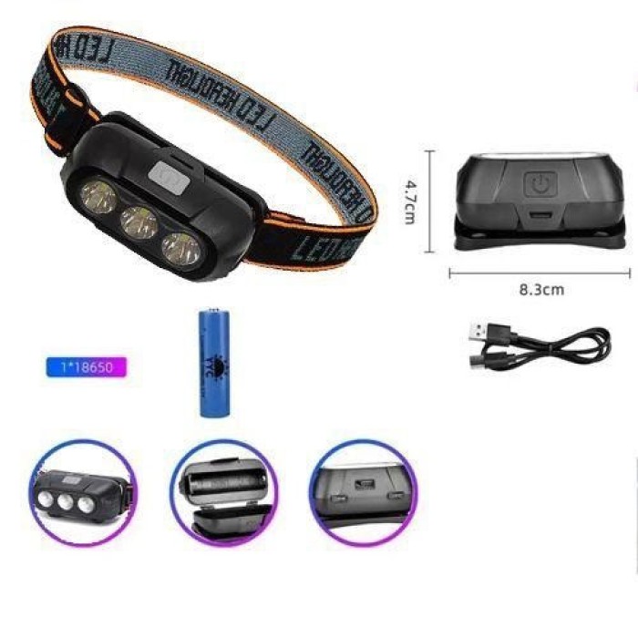 Наголовний ліхтар KX-214-3LED, Налобний ліхтар для точних робіт для голови зі світлодіодами TX-72