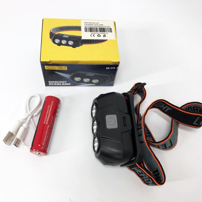 Налобний ліхтар для риболовлі кемпінгу KX-214-3LED, Ліхтар для голови HW-114 зі світлодіодами