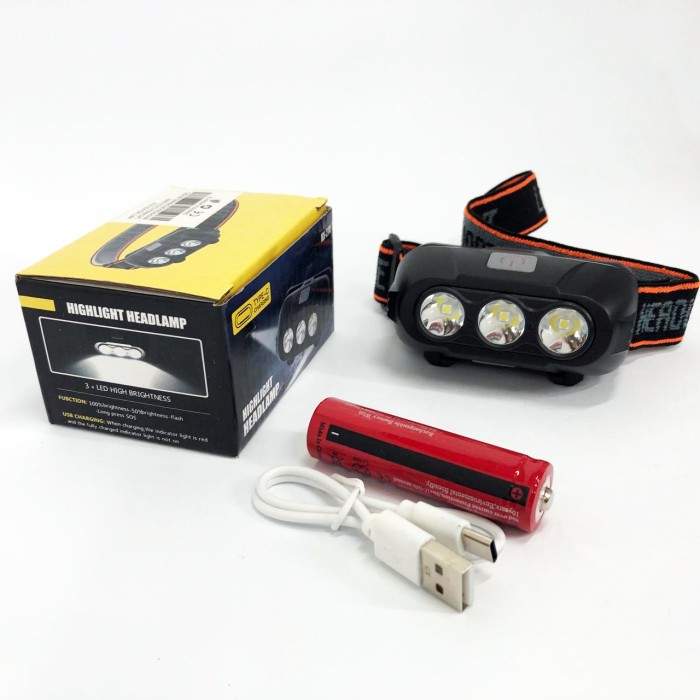 Налобний ліхтар для риболовлі кемпінгу KX-214-3LED, Ліхтар для голови HW-114 зі світлодіодами