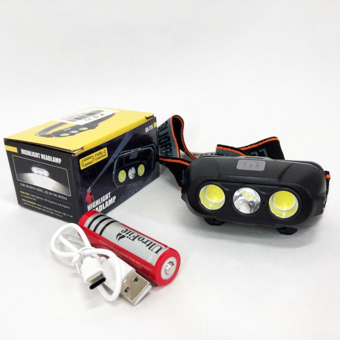 Налобний світлодіодний ліхтар KX-215-LED-2COB, Надпотужний налобний ліхтар Компактний OK-73