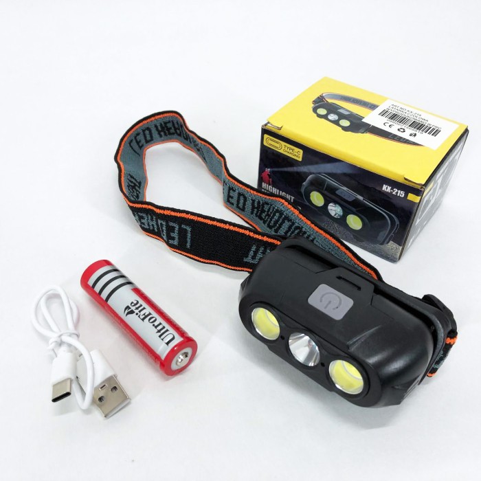 Налобний світлодіодний ліхтар KX-215-LED-2COB, Надпотужний налобний ліхтар Компактний OK-73