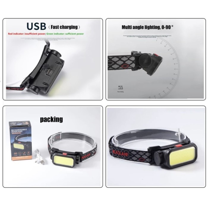 Легкий ліхтарик на голову BL-008+COB (white+red), Потужний тактичний ліхтар світлодіодний WQ-11