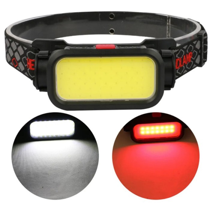 Легкий ліхтарик на голову BL-008+COB (white+red), Потужний тактичний ліхтар світлодіодний WQ-11