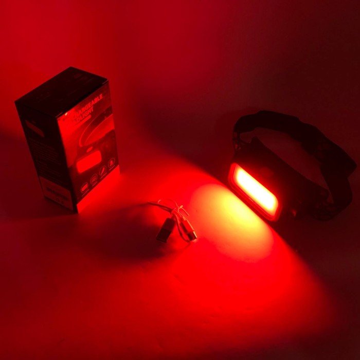 Легкий ліхтарик на голову BL-008+COB (white+red), Потужний тактичний ліхтар світлодіодний WQ-11