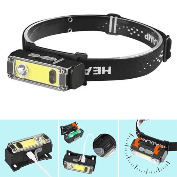 Тактичний ліхтар для риболовлі BL-T124-ХРЕ+COB (White+Red), Ліхтарик налобник, Ліхтар на голову для ЗСУ TU-82