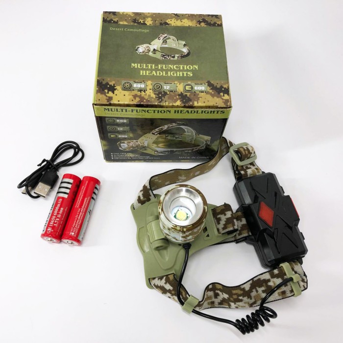 Компактний налобний ліхтар CH-002M-T6, Ліхтарик акумуляторний наголовний, Ліхтар на голову для ЗСУ MB-52