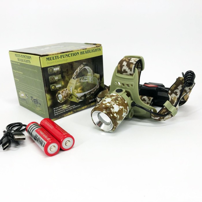 Компактний налобний ліхтар CH-002M-T6, Ліхтарик акумуляторний наголовний, Ліхтар на голову для ЗСУ MB-52