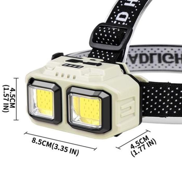 Налобний ліхтарик з usb зарядкою Bailong HX-816 2COB(white+red), Надпотужний RE-444 налобний ліхтар