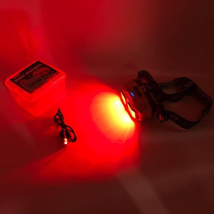 Налобний ліхтарик з usb зарядкою Bailong HX-816 2COB(white+red), Надпотужний RE-444 налобний ліхтар