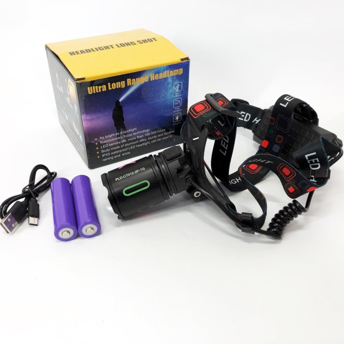 Ліхтар налобний NIGHT VISION FLUORESCENCE CT012-P-TG, Ліхтар акумуляторний для риболовлі, Головний ліхтарик