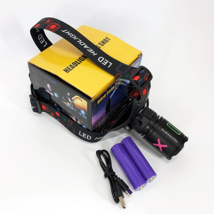 Ліхтар налобний NIGHT VISION FLUORESCENCE CT012-P-TG, Ліхтар акумуляторний для риболовлі, Головний ліхтарик