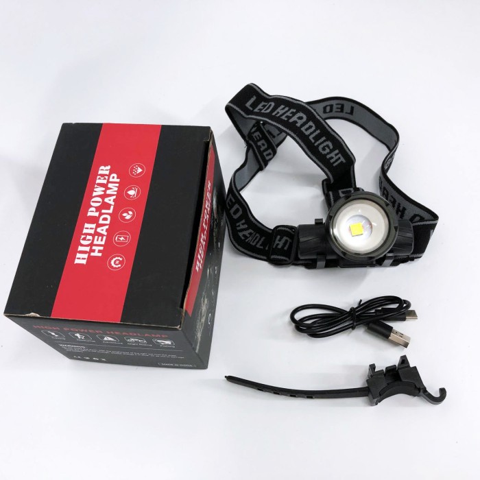 Ліхтарик світлодіодний для туриста PLD-5835-P50, Led ліхтар налобний XU-992 акумуляторний 1000лм