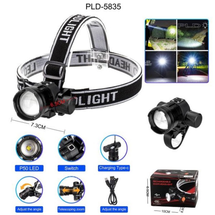 Налобний тактичний ліхтар, Налобний світильник для точних робіт, Ліхтар на голову для гаража і дачі KJ-78