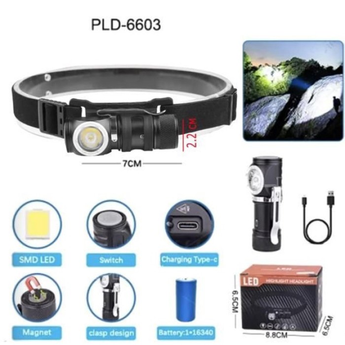 Ліхтар акумуляторний для риболовлі PLD-6603-P8, Налобний ліхтар для риболовлі Надійний налобний IY-63