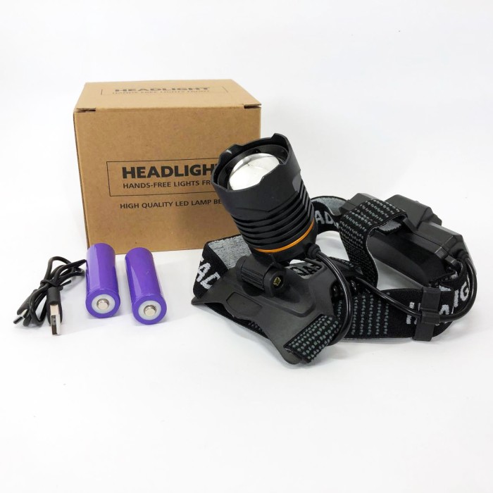 Головний ліхтар для активного відпочинку, Ліхтар на голову акумуляторний світлодіодний потужний DC-71