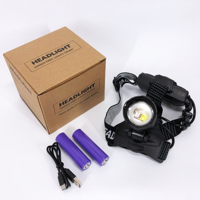 Головний ліхтар для активного відпочинку, Ліхтар на голову акумуляторний світлодіодний потужний DC-71