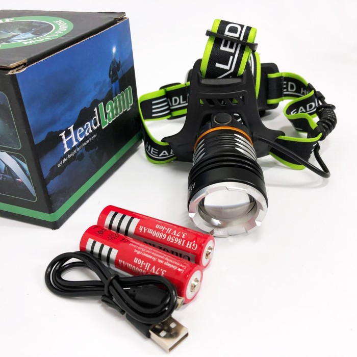 Налобний ліхтарик з регульованим ремінцем PLD-A12-TG 2x18650, Налобний ліхтар яскравий QO-70