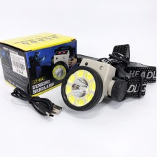 Налобний ліхтар з ремінцем на голову PLD-LY004-XPE+COB, Ліхтар на голову діодний, Ліхтарик налобник YA-41