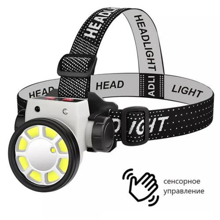 Налобний ліхтар з ремінцем на голову PLD-LY004-XPE+COB, Налобний ліхтар для риболовлі кемпінгу NT-58