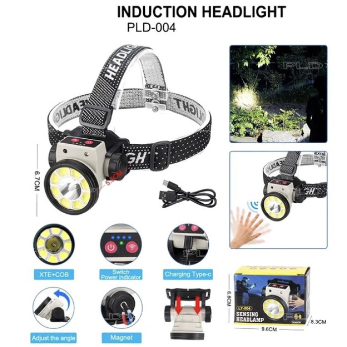 Налобний ліхтар з ремінцем на голову PLD-LY004-XPE+COB, Налобний ліхтар для риболовлі кемпінгу NT-58
